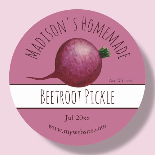 Homemade Beetroot Pickle Labels