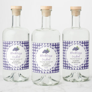 Homemade Blackberry Cordial Bottle Label