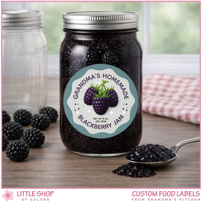 Homemade Blackberry Jam Canning Jar Labels (Creator Uploaded)