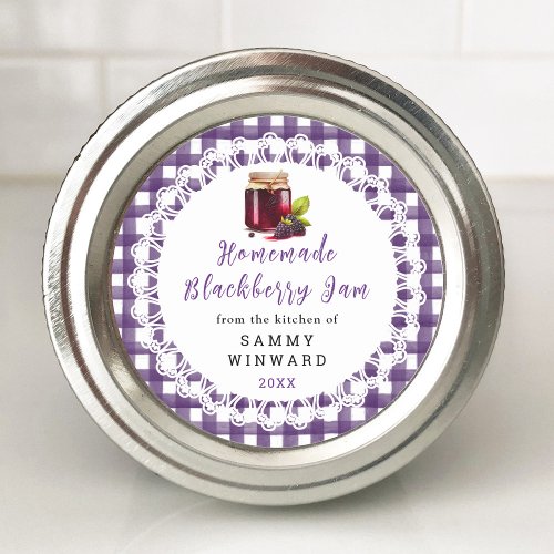 Homemade Blackberry Jam Canning Label