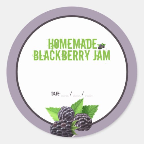 Homemade Blackberry Jam Canning Sticker