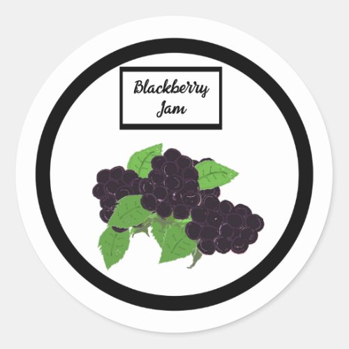 Homemade Blackberry Jam Classic Round Sticker