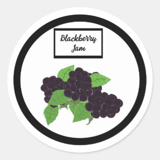 Homemade Blackberry Jam Classic Round Sticker