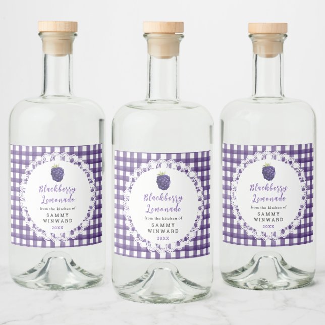 Homemade Blackberry Lemonade Label (Bottles)