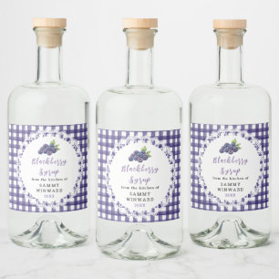 Homemade Blackberry Syrup Bottle Label