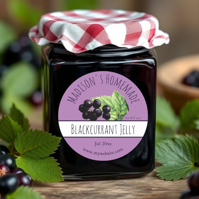 Homemade Blackcurrant Jelly Jar Labels (Creator Uploaded)