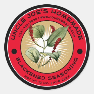 Homemade Blackened Seasoning Label Template
