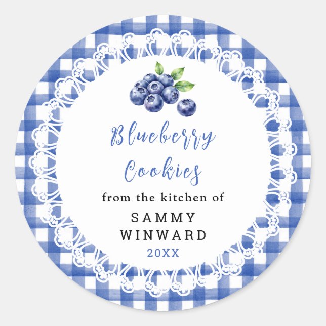 Homemade Blueberry Cookie Label (Front)