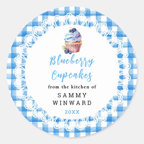 Homemade Blueberry Cupcakes Food Label