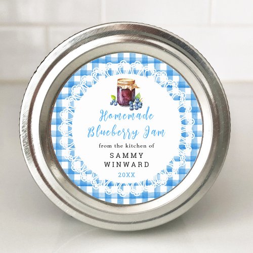 Homemade Blueberry Jam Canning Label