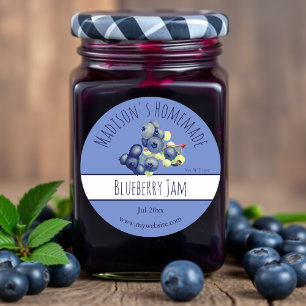Homemade Blueberry Jam Jar Labels