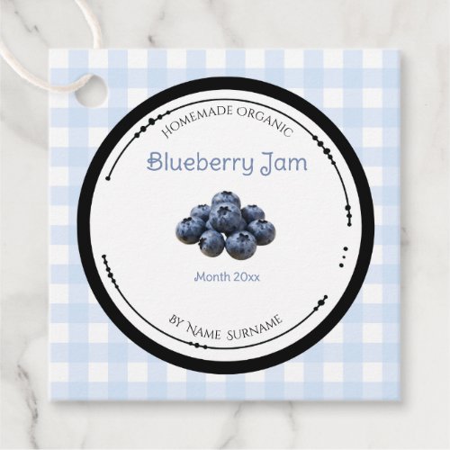 Homemade Blueberry Jam Label With Ingredients