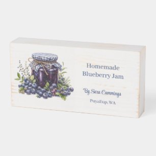 Homemade Blueberry Jam Wooden Box Sign