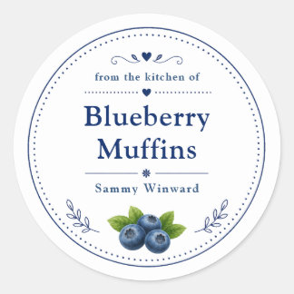 Homemade Blueberry Muffins Label