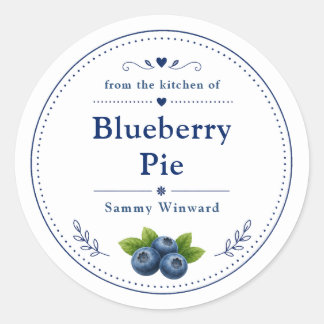Homemade Blueberry Pie Label