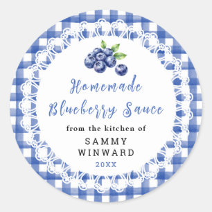 Homemade Blueberry Sauce Label