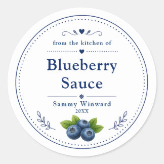 Homemade Blueberry Sauce Label