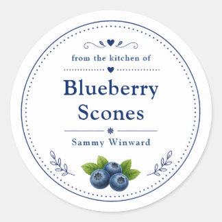 Homemade Blueberry Scones Label