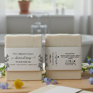 Homemade Botanical Soap Belly Band Soap Packaging