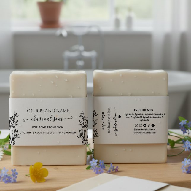 Homemade Botanical Soap Belly Band Soap Packaging (Creator Uploaded)