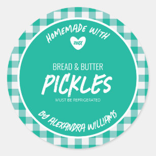 Homemade Bread And Butter Pickle Round Sticker