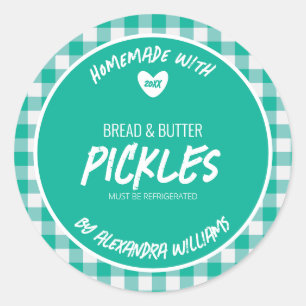 Homemade Bread And Butter Pickle Round Sticker