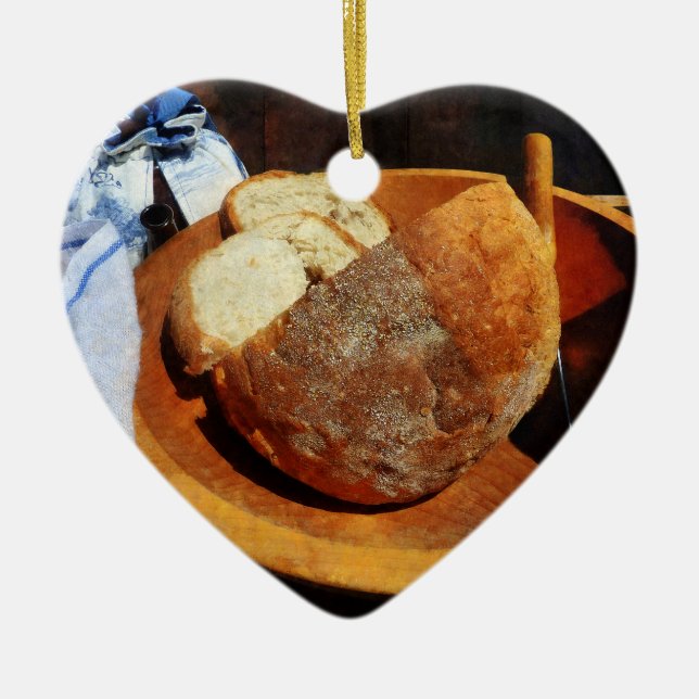 Homemade Bread Ceramic Ornament (Front)