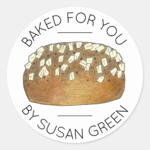 Homemade Bread Dinner Rolls Baked Made By Classic Round Sticker