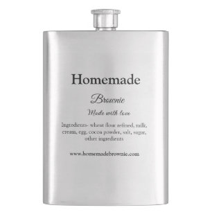 Homemade brwonie made with love add text website flask