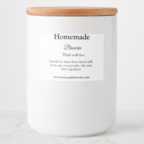 Homemade brwonie made with love add text website food label