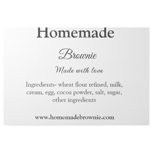 Homemade brwonie made with love add text website gallery wrap