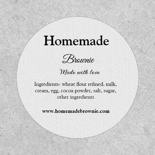 Homemade brwonie made with love add text website patch