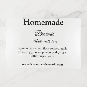Homemade brwonie made with love add text website trinket tray