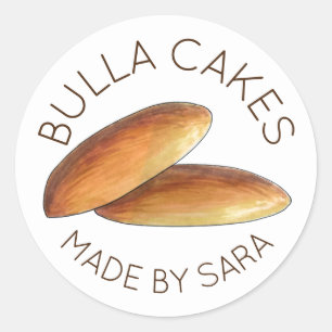 Homemade Bulla Cakes Jamaican Cake Baked Made By Classic Round Sticker