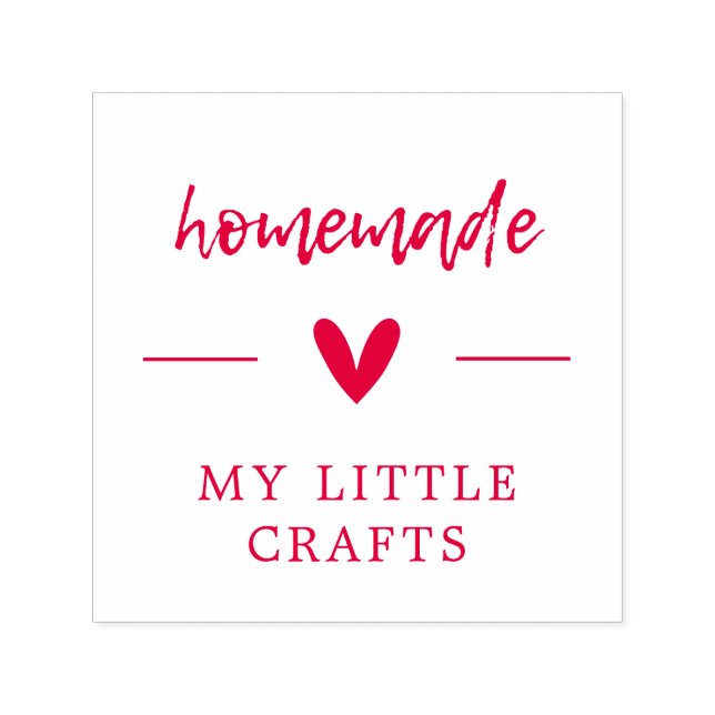 Homemade, Business Name, Heart, Custom Self-inking Stamp (Design)