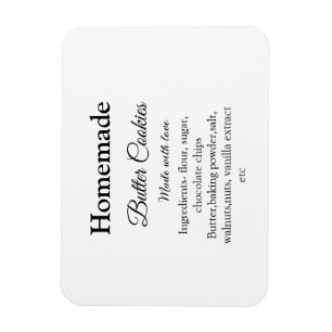 Homemade butter cookies made with love add text magnet
