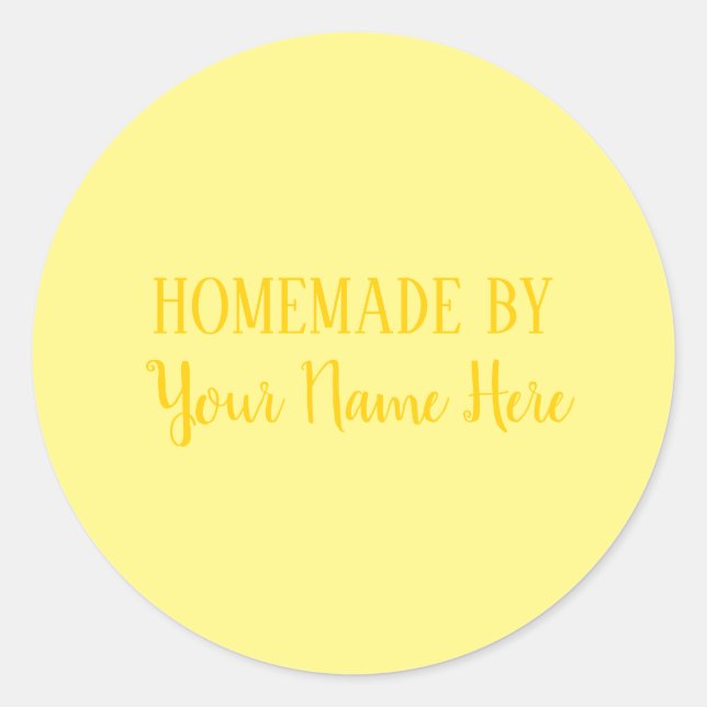 Homemade By Bakery Cookie Cake Bright Fun Classic Round Sticker (Front)