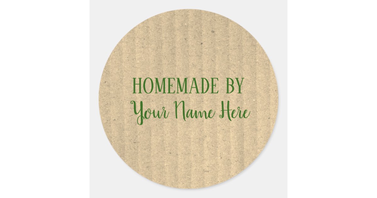 Homemade By Bakery Cookie Cake Vintage Craft Classic Round Sticker | Zazzle