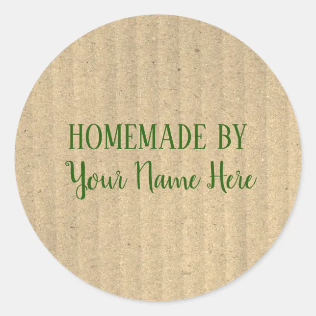 Homemade By Bakery Cookie Cake Vintage Craft Classic Round Sticker | Zazzle