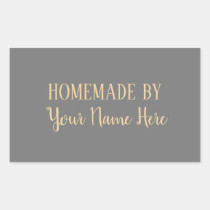 Homemade By Cookie Cake elegant modern Rectangular Sticker