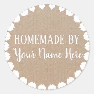 Homemade By Cookie Cake Vintage Craft Classic Round Sticker