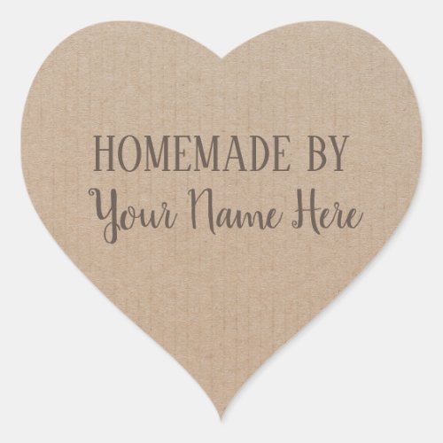 Homemade By Cookie Cake Vintage Craft Heart Sticker