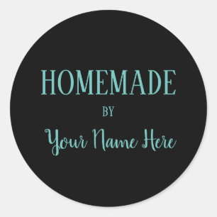 Homemade By Fashion Bakery Cookie Cake Modern Classic Round Sticker