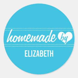 Homemade by you blue food label jar seal