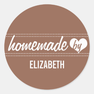 Homemade by you brown food label jar seal
