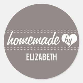 Homemade by you gray food label jar seal