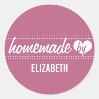 Homemade by you plum purple food label jar seal