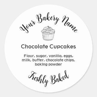 Homemade Cake Business Logo Baking Label White