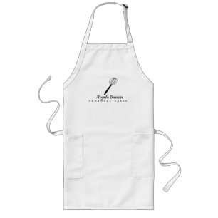 Homemade Cake Business Whisk Doodle Illustration Long Apron