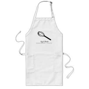 Homemade Cake Business Whisk Hand Drawn Long Apron